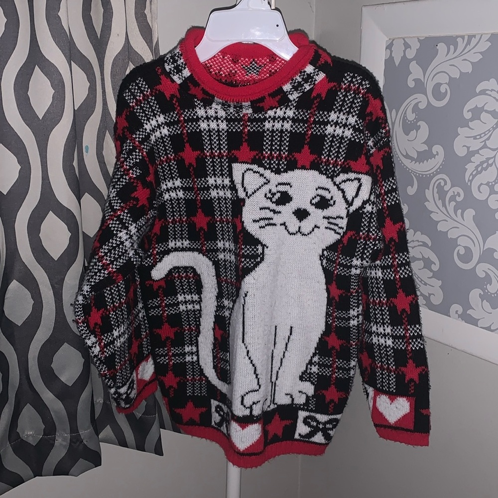 Young Classics Vintage Cat Sweater 7/8